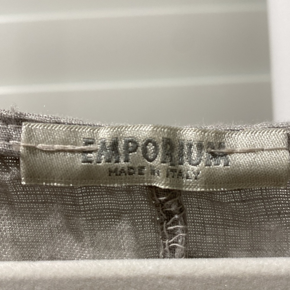 Emporium 100% linen made in Italy tunic dress. Soft grey - Picture 3 of 11